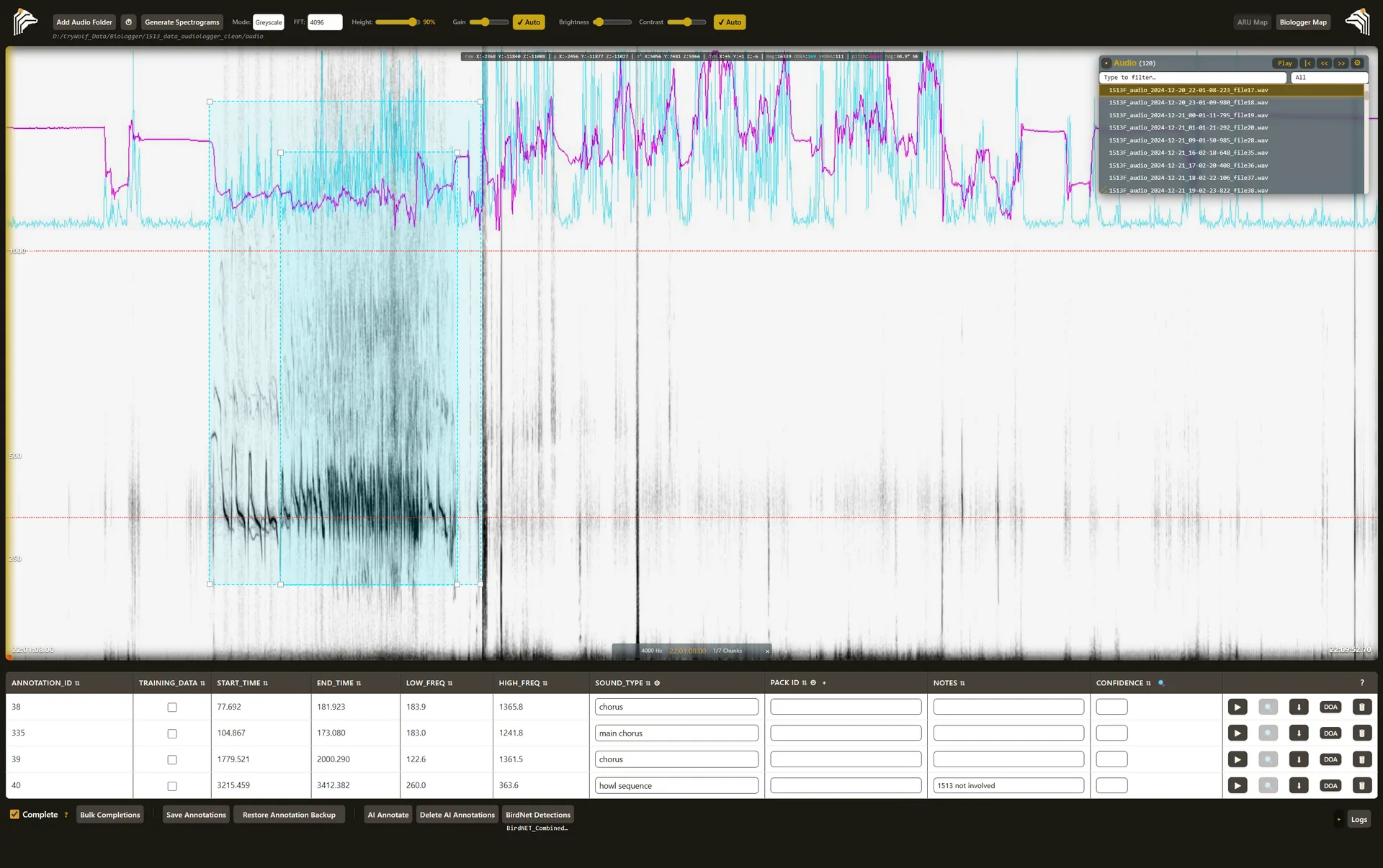 GrizEars Biologger Annotation